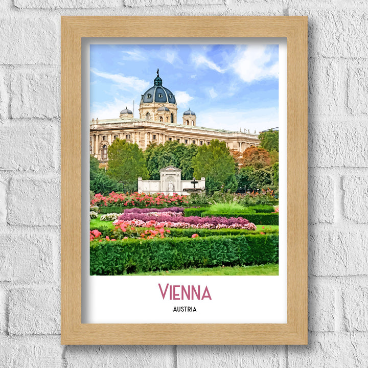 Vienna Poster Print - Vienna City Print - Austria Print Travel Poster, Travel Poster, Tenby Art Print, Travel Print Art Print, Illustration