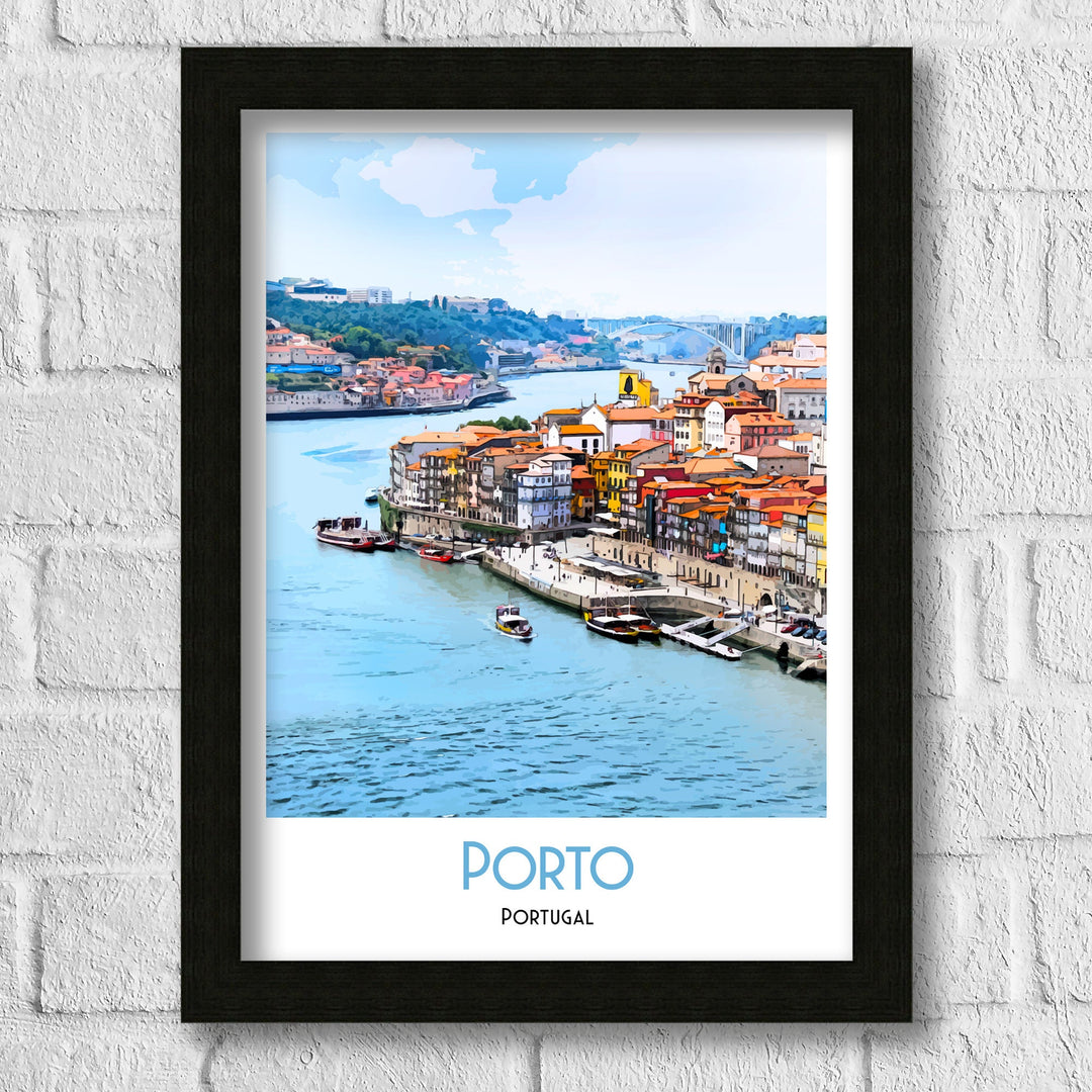 Porto Portugal Travel Poster, Porto Print, Porto Wall Art, Portuguese Home Decor, Porto Gift