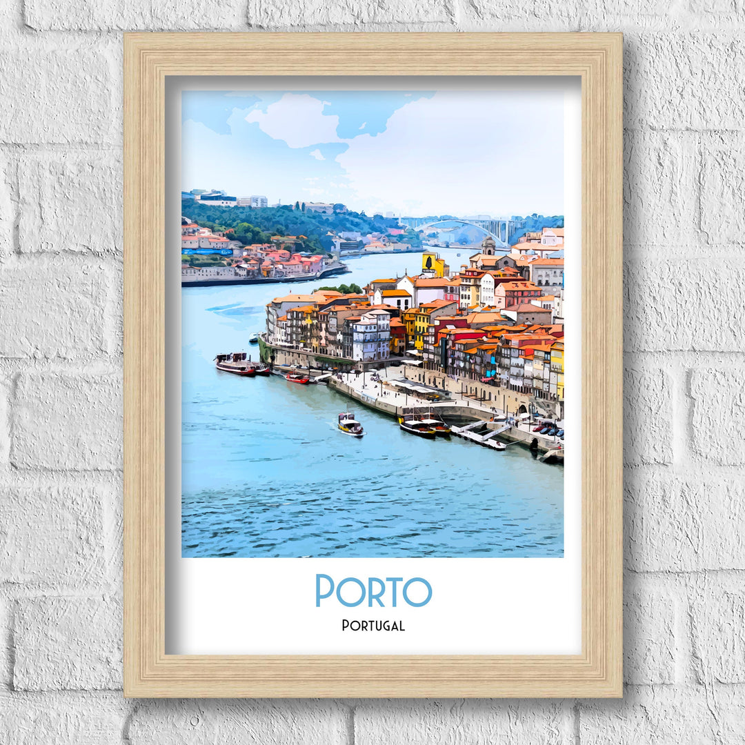 Porto Portugal Travel Poster, Porto Print, Porto Wall Art, Portuguese Home Decor, Porto Gift