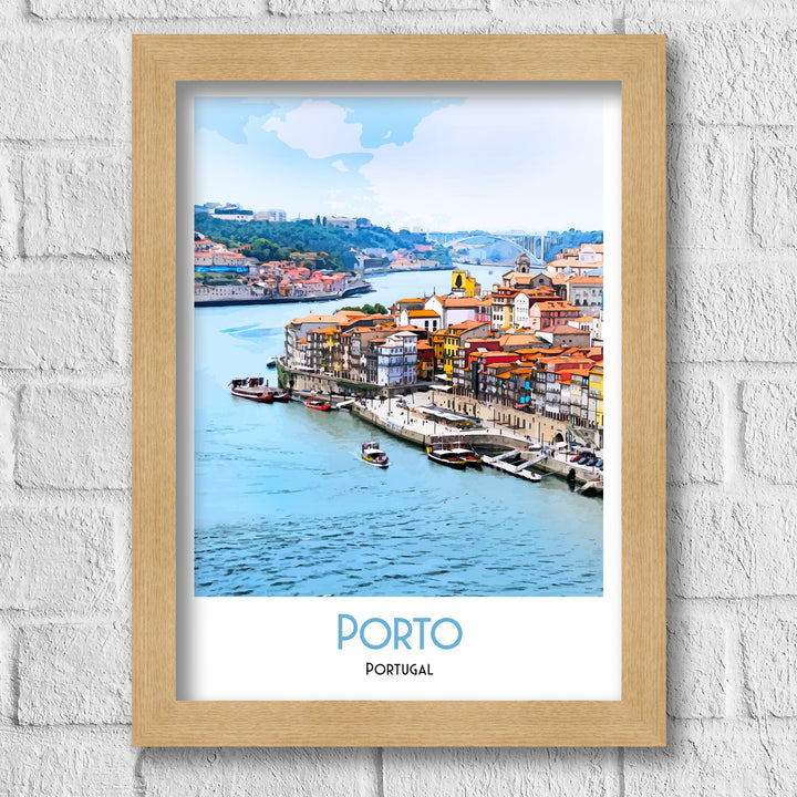 Porto Portugal Travel Poster, Porto Print, Porto Wall Art, Portuguese Home Decor, Porto Gift