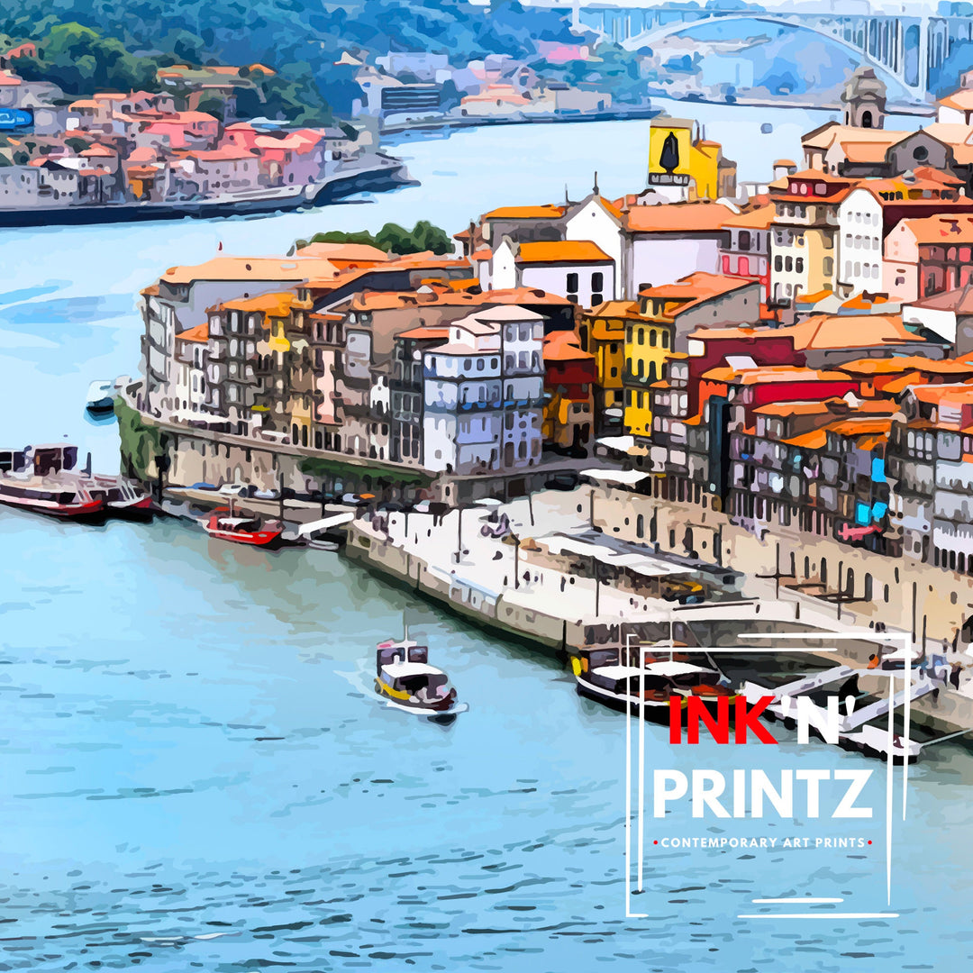 Porto Portugal Travel Poster, Porto Print, Porto Wall Art, Portuguese Home Decor, Porto Gift