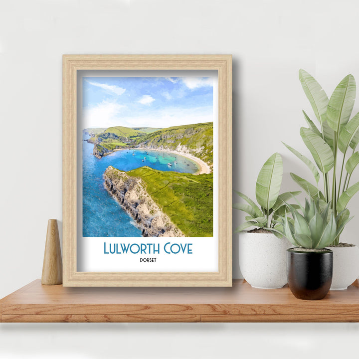 Lulworth Cove print Art Print, Dorset Fine Art Print Travel Poster