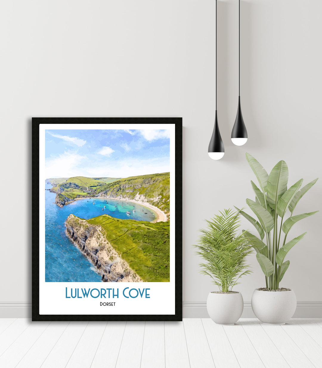 Lulworth Cove print Art Print, Dorset Fine Art Print Travel Poster