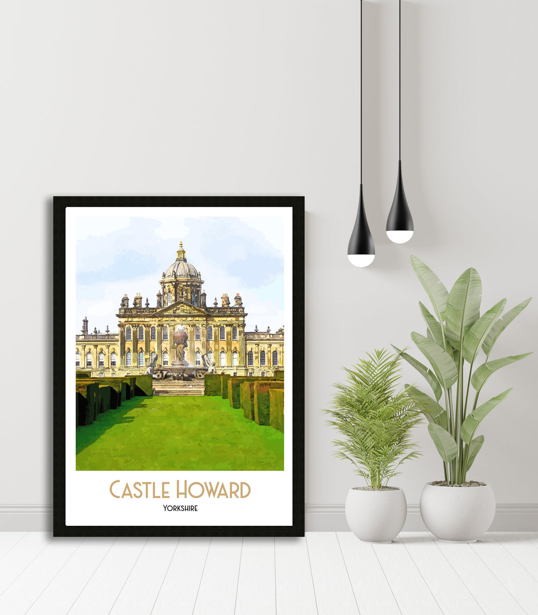 Castle Howard Art Print, Poster Art Print, Illustration, digital print, Yorkshire Art Print, Travel Poster