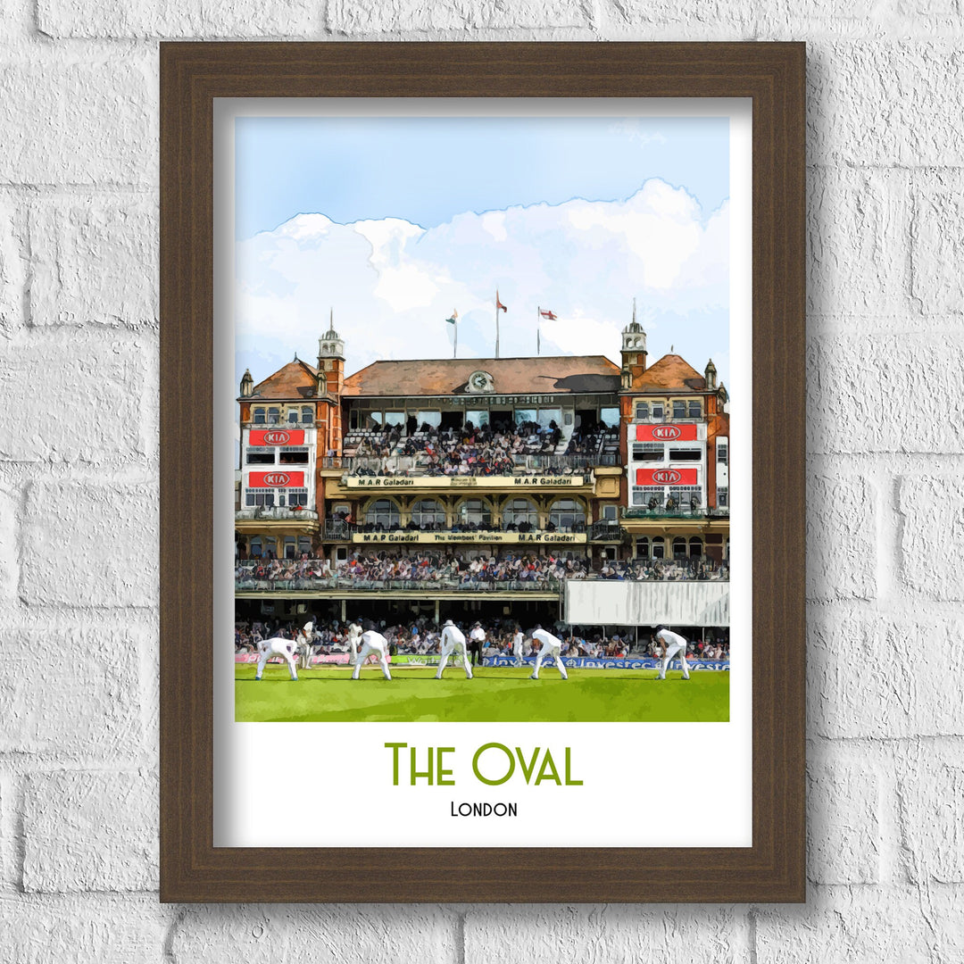 Oval Cricket Ground Poster Art Print, Illustration, Poster Art Print, Illustration, digital print, Travel Poster