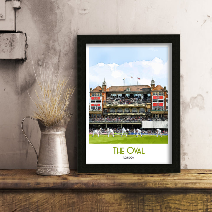 Oval Cricket Ground Poster Art Print, Illustration, Poster Art Print, Illustration, digital print, Travel Poster