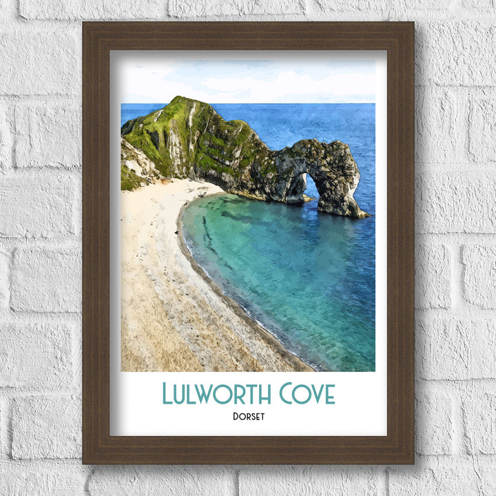 Lulworth Cove Print, Dorset Art Print, Art Print, Illustration, Poster Art Print, Illustration, digital print, Travel Poster