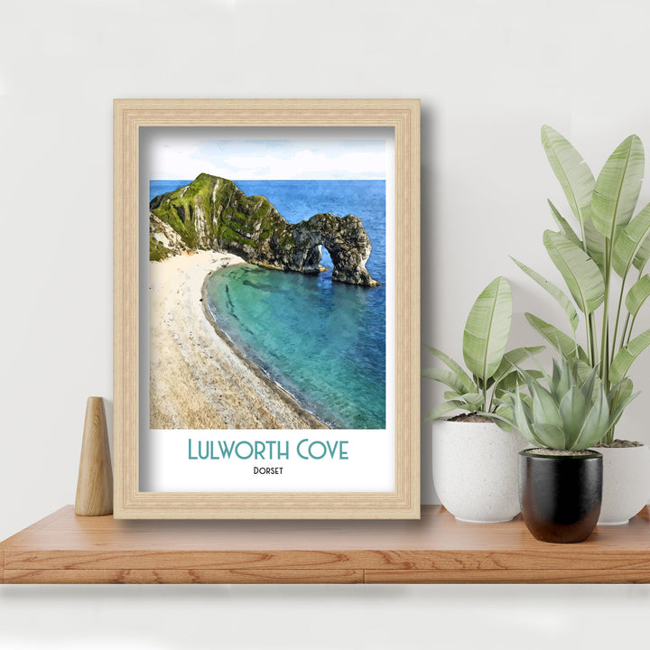 Lulworth Cove Print, Dorset Art Print, Art Print, Illustration, Poster Art Print, Illustration, digital print, Travel Poster