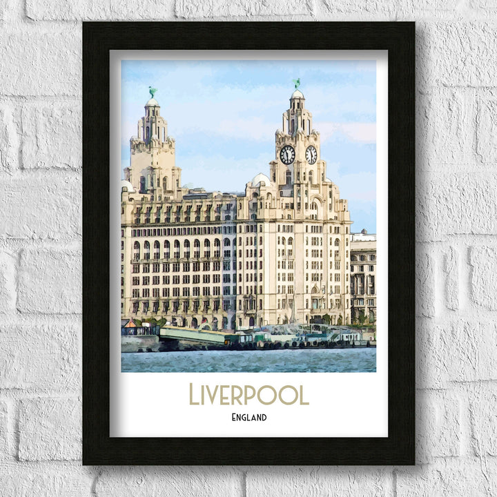 Liverpool Skyline Print, Liverpool Architecture, Art Print, Art Print, Illustration, Poster Art Print, Illustration, digital print