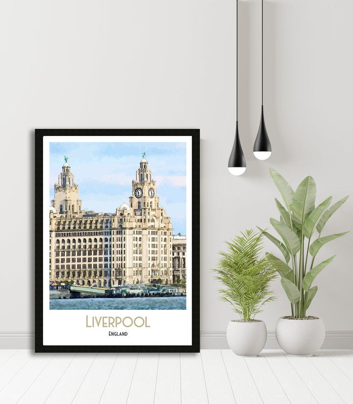 Liverpool Skyline Print, Liverpool Architecture, Art Print, Art Print, Illustration, Poster Art Print, Illustration, digital print