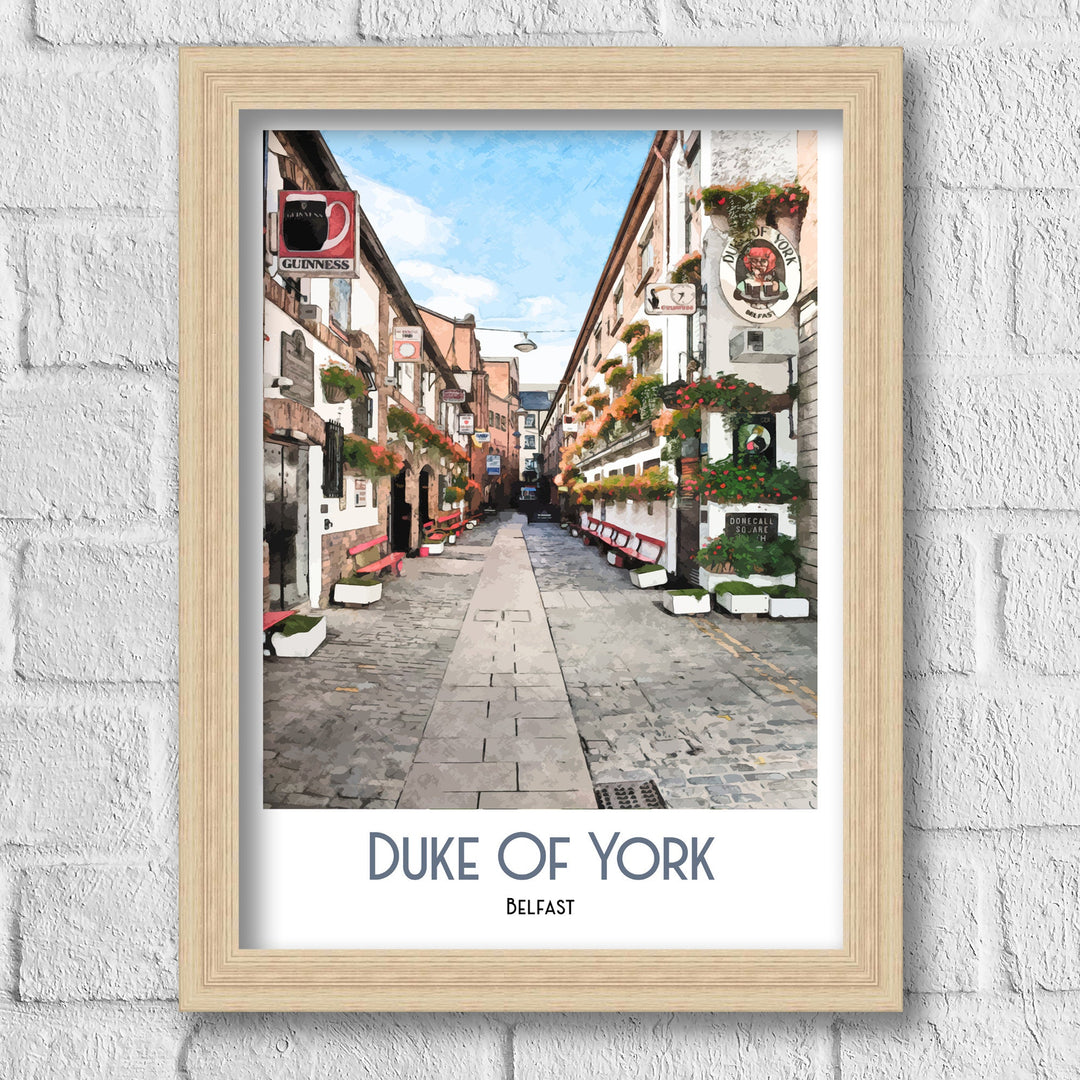 The Duke of York Belfast Travel Poster, Art Print, Wall Art, Irish Art Print, Northern Ireland