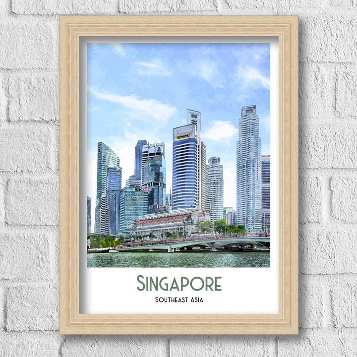 Singapore Travel Poster, Asia , Travel Poster, Art,  Art Print