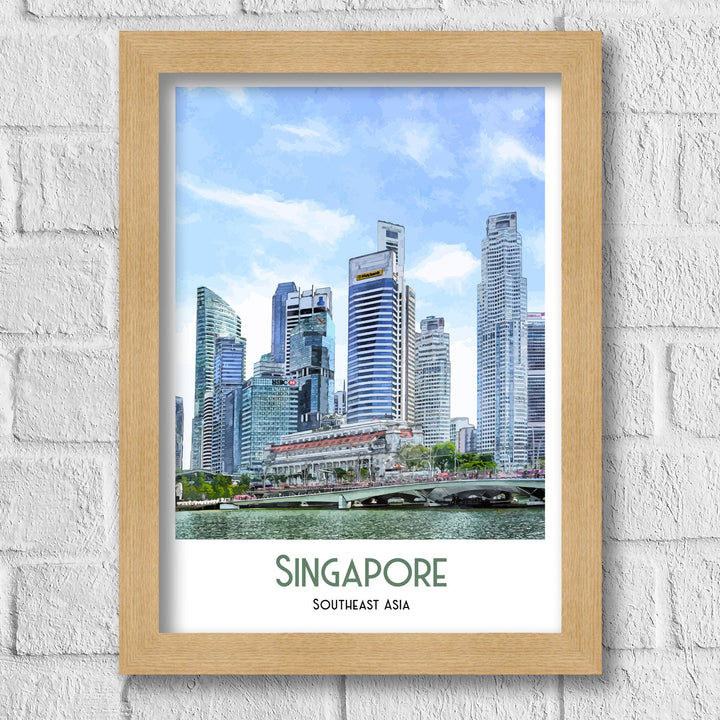 Singapore Travel Poster, Asia , Travel Poster, Art,  Art Print