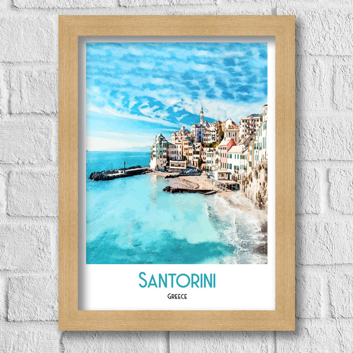 Santorini Travel Print - Greece, Travel Poster, Art Print