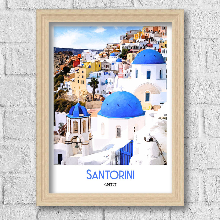 Santorini Travel Print - Greece, Travel Poster, Art Print