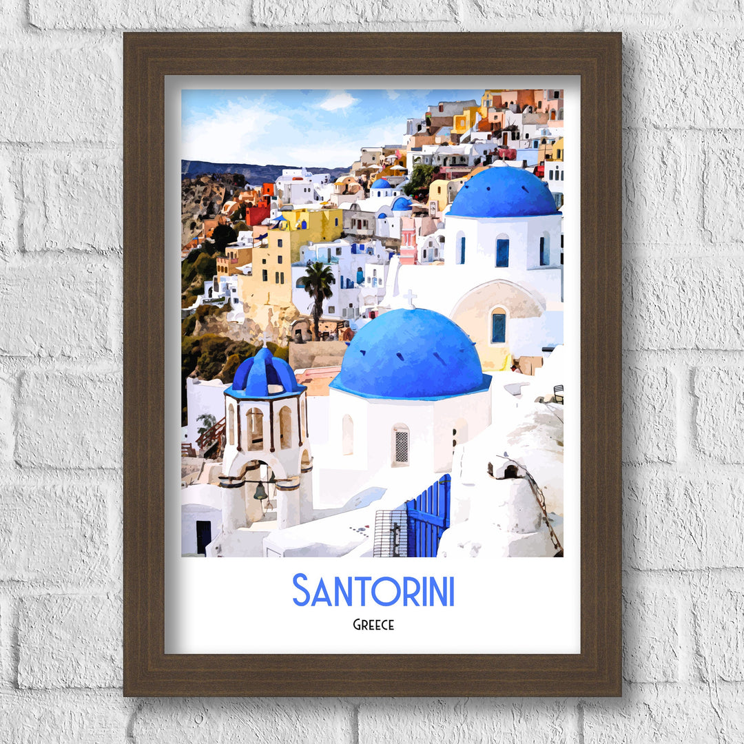 Santorini Travel Print - Greece, Travel Poster, Art Print