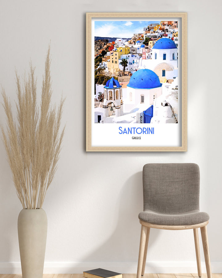 Santorini Travel Print - Greece, Travel Poster, Art Print