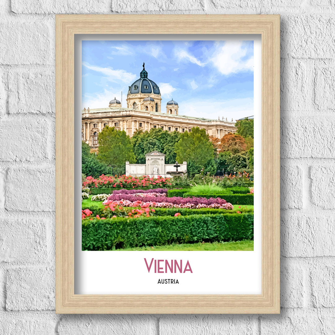 Vienna Poster Print - Vienna City Print - Austria Print Travel Poster, Travel Poster, Tenby Art Print, Travel Print Art Print, Illustration
