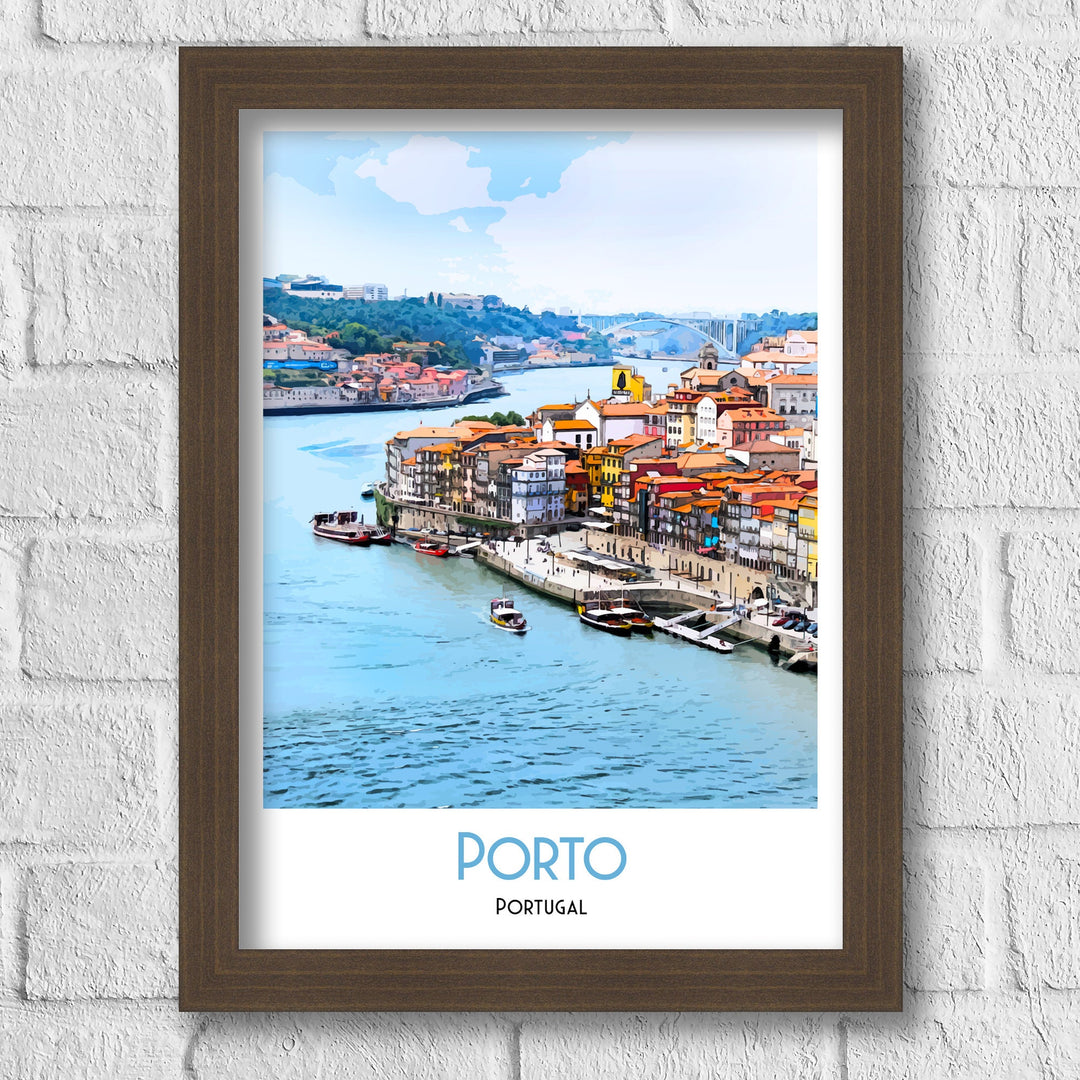 Porto Portugal Travel Poster, Porto Print, Porto Wall Art, Portuguese Home Decor, Porto Gift