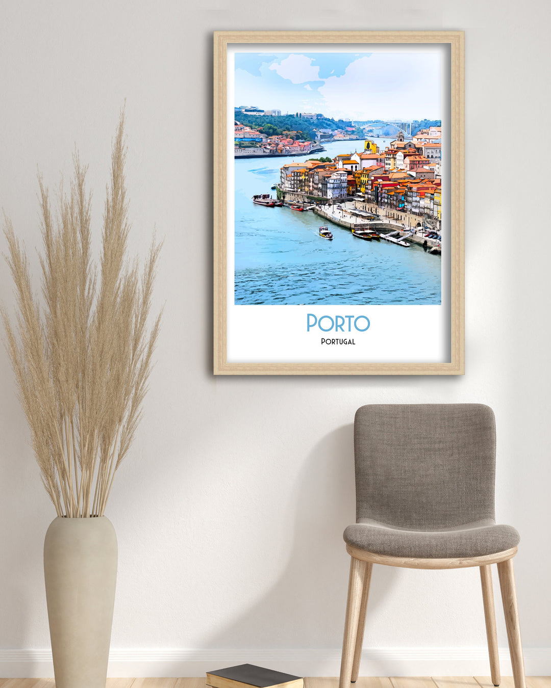 Porto Portugal Travel Poster, Porto Print, Porto Wall Art, Portuguese Home Decor, Porto Gift