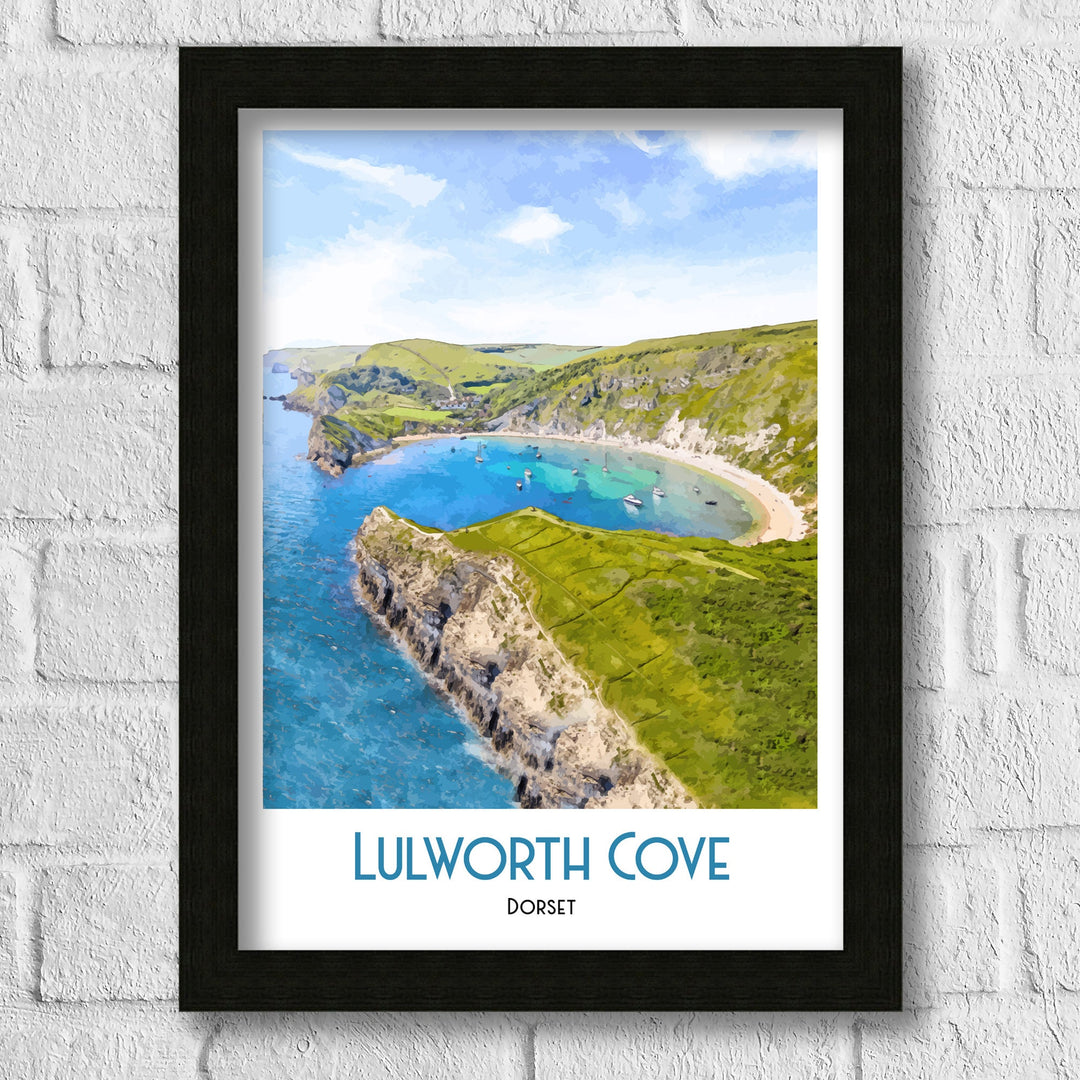 Lulworth Cove print Art Print, Dorset Fine Art Print Travel Poster