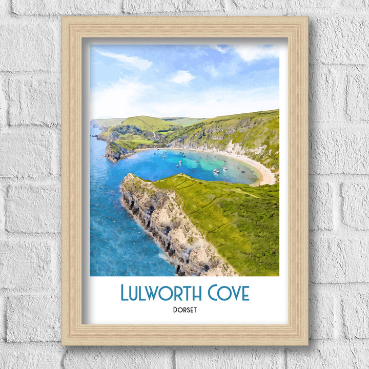 Lulworth Cove print Art Print, Dorset Fine Art Print Travel Poster