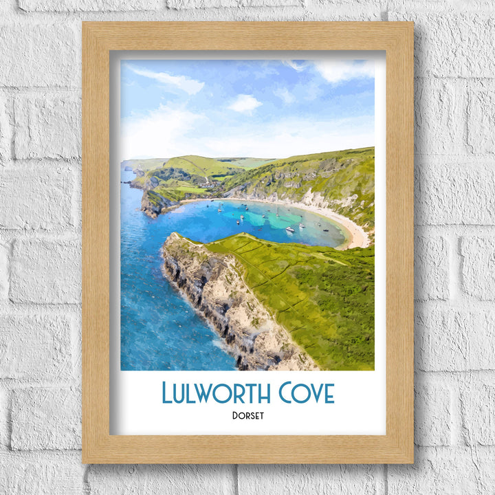 Lulworth Cove print Art Print, Dorset Fine Art Print Travel Poster