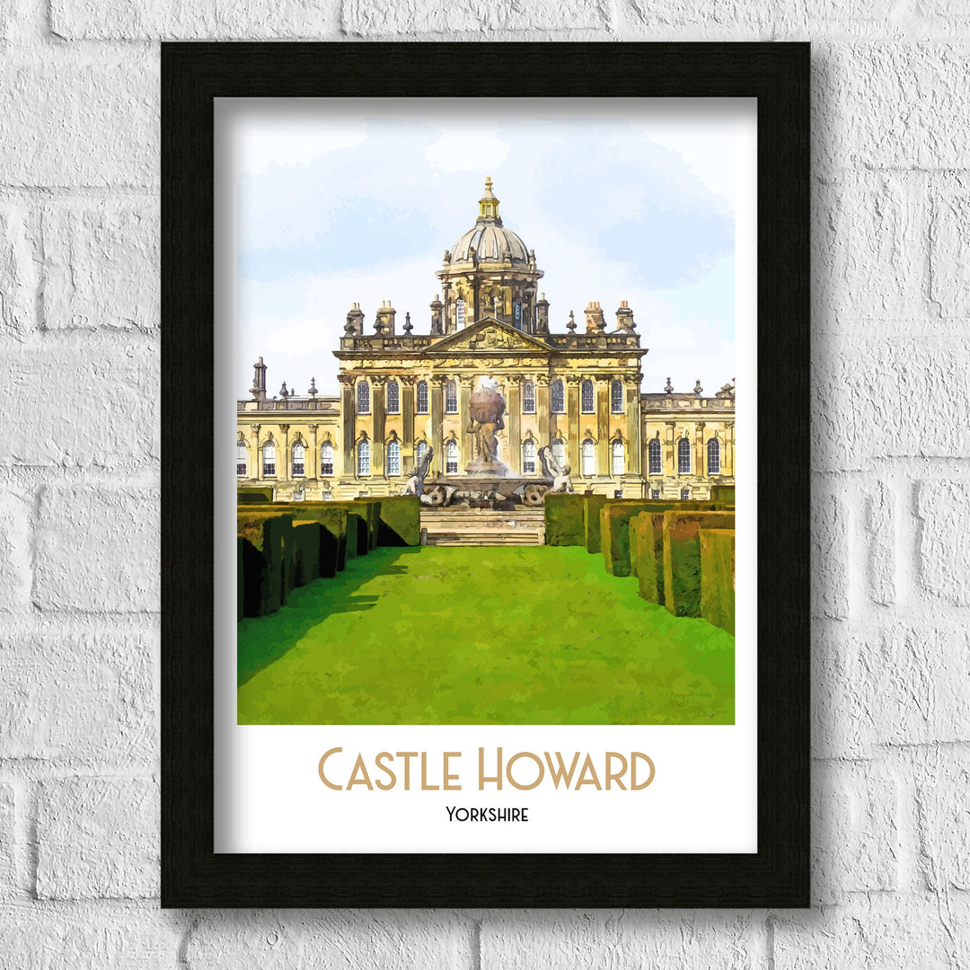 Castle Howard Art Print, Poster Art Print, Illustration, digital print, Yorkshire Art Print, Travel Poster