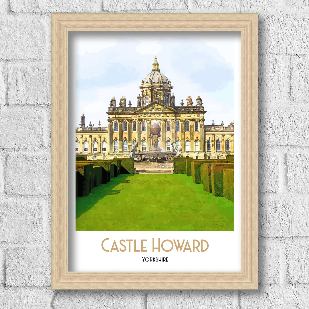 Castle Howard Art Print, Poster Art Print, Illustration, digital print, Yorkshire Art Print, Travel Poster