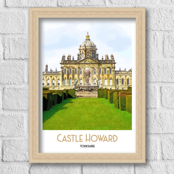 Castle Howard Art Print, Poster Art Print, Illustration, digital print, Yorkshire Art Print, Travel Poster