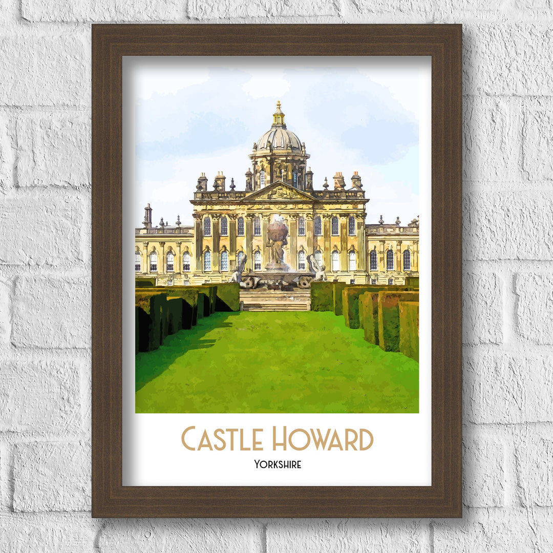 Castle Howard Art Print, Poster Art Print, Illustration, digital print, Yorkshire Art Print, Travel Poster