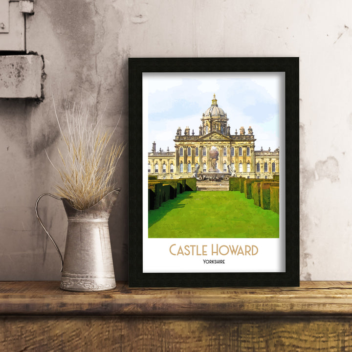 Castle Howard Art Print, Poster Art Print, Illustration, digital print, Yorkshire Art Print, Travel Poster