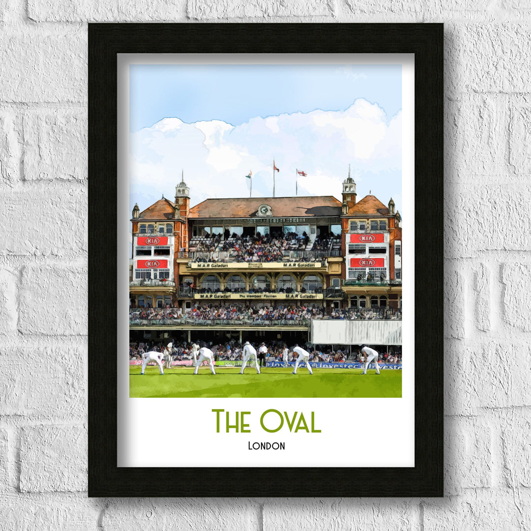 Oval Cricket Ground Poster Art Print, Illustration, Poster Art Print, Illustration, digital print, Travel Poster