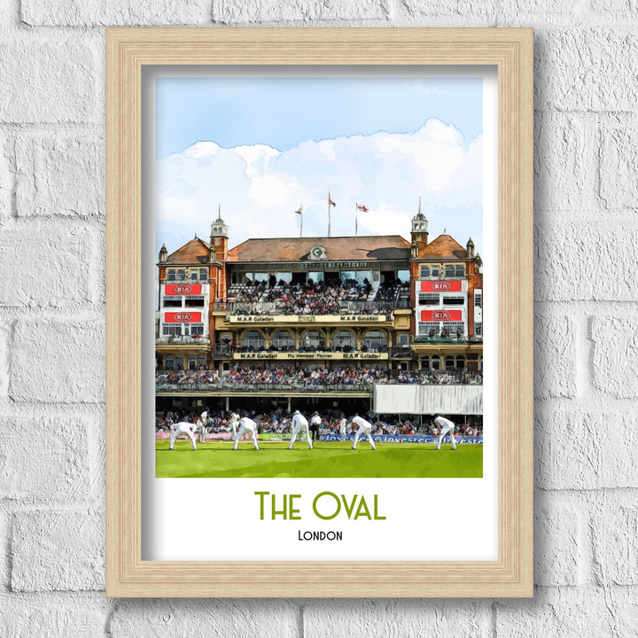 Oval Cricket Ground Poster Art Print, Illustration, Poster Art Print, Illustration, digital print, Travel Poster