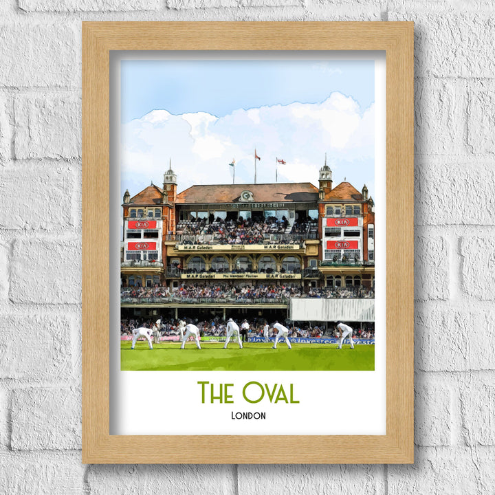 Oval Cricket Ground Poster Art Print, Illustration, Poster Art Print, Illustration, digital print, Travel Poster