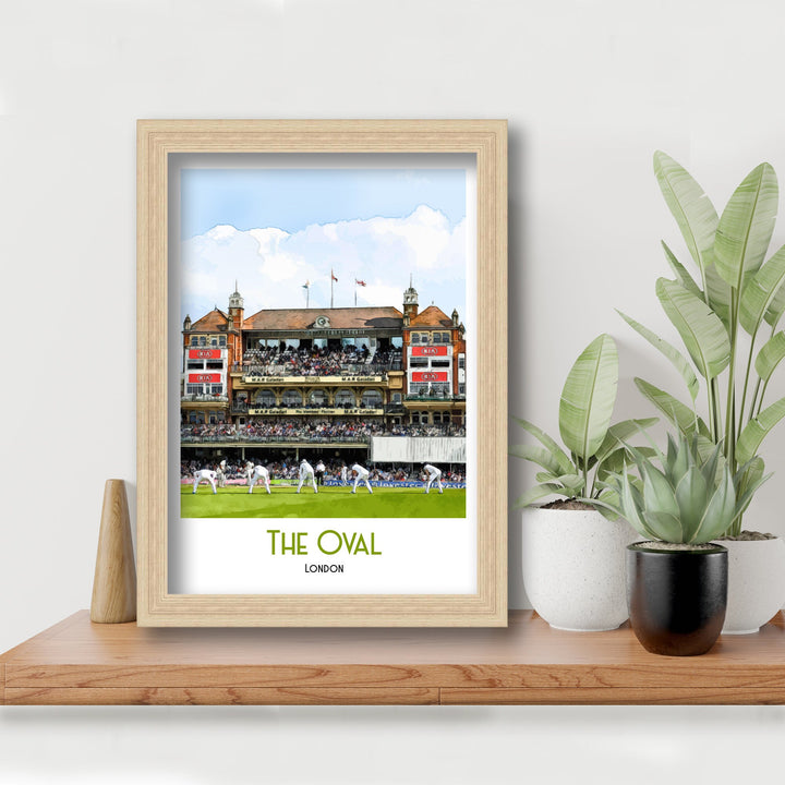 Oval Cricket Ground Poster Art Print, Illustration, Poster Art Print, Illustration, digital print, Travel Poster