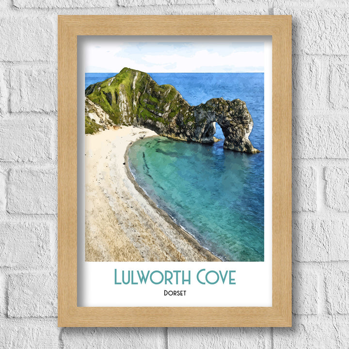 Lulworth Cove Print, Dorset Art Print, Art Print, Illustration, Poster Art Print, Illustration, digital print, Travel Poster