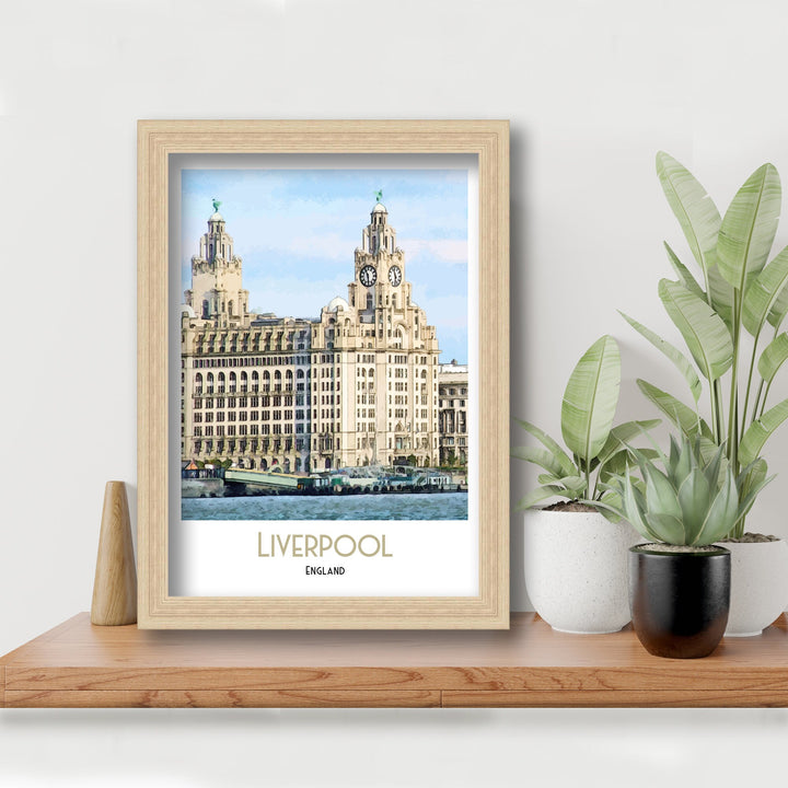 Liverpool Skyline Print, Liverpool Architecture, Art Print, Art Print, Illustration, Poster Art Print, Illustration, digital print