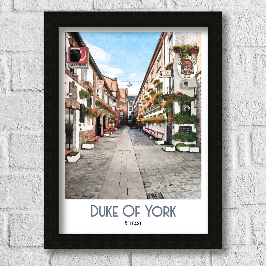 The Duke of York Belfast Travel Poster, Art Print, Wall Art, Irish Art Print, Northern Ireland