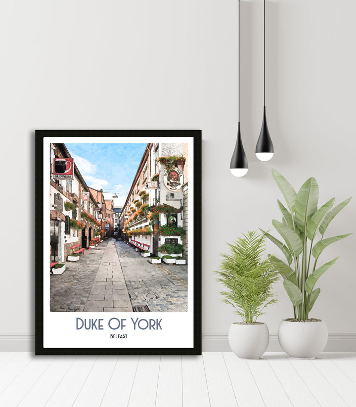 The Duke of York Belfast Travel Poster, Art Print, Wall Art, Irish Art Print, Northern Ireland