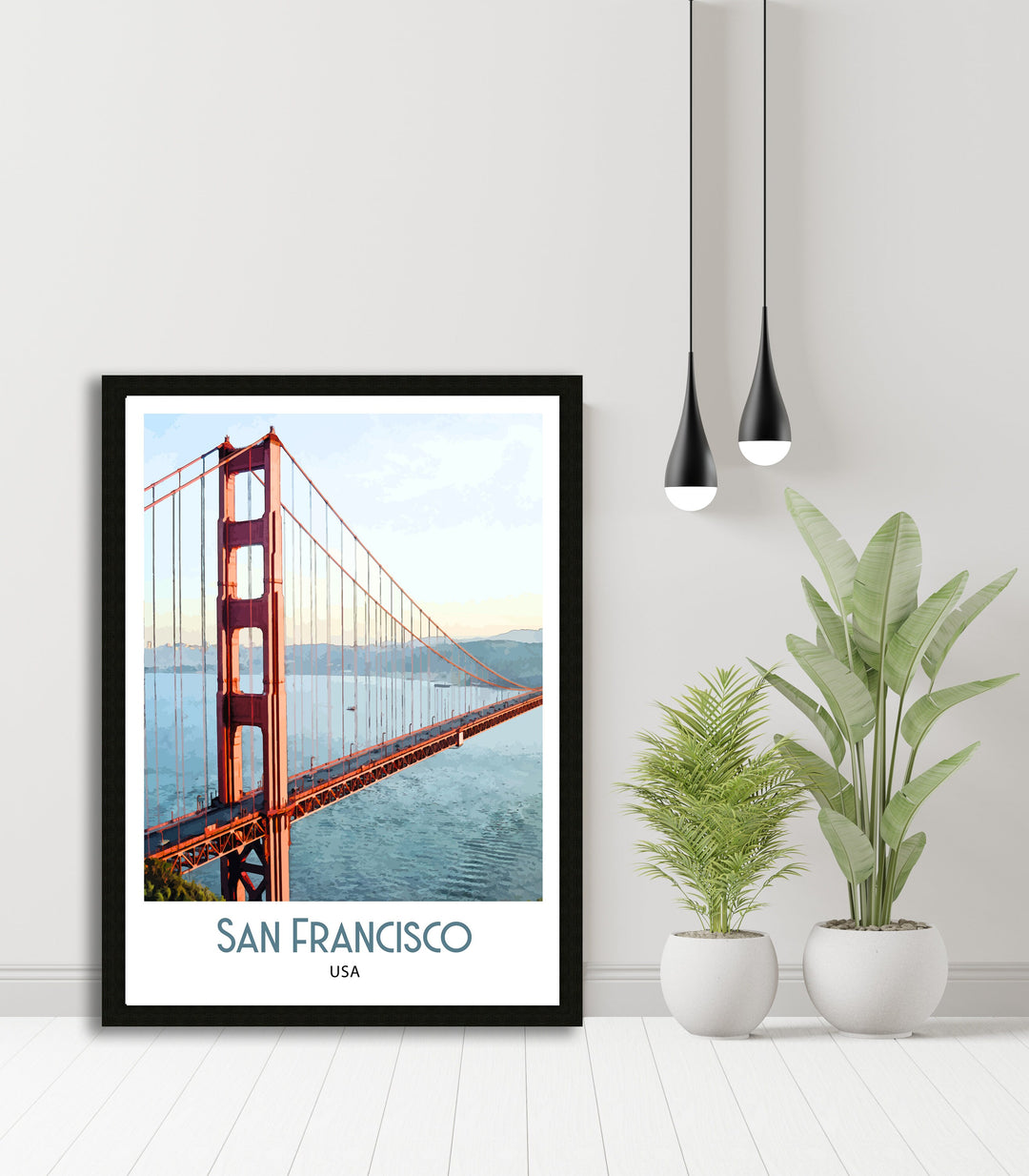 San Francisco Travel Print Travel Poster, Art Print, Wall Art, Golden Gate Bridge, San Francisco Print, USA poster, Wedding gift