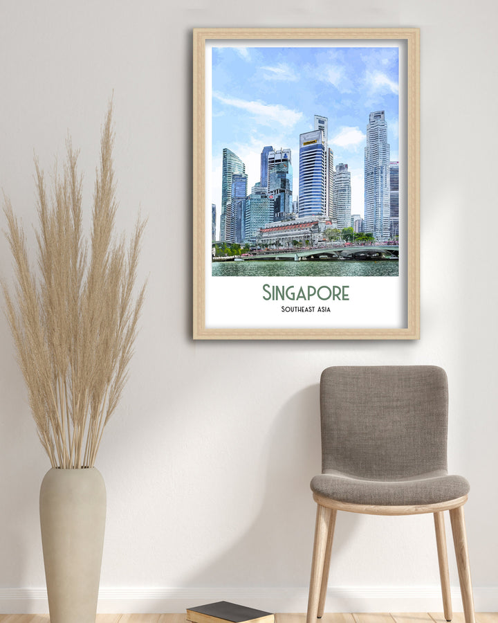 Singapore Travel Poster, Asia , Travel Poster, Art,  Art Print