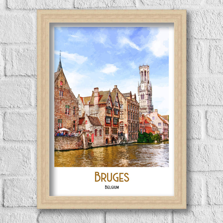 Bruges Travel Print, Belgium, Bruges Poster, Bruges Print, Art Print