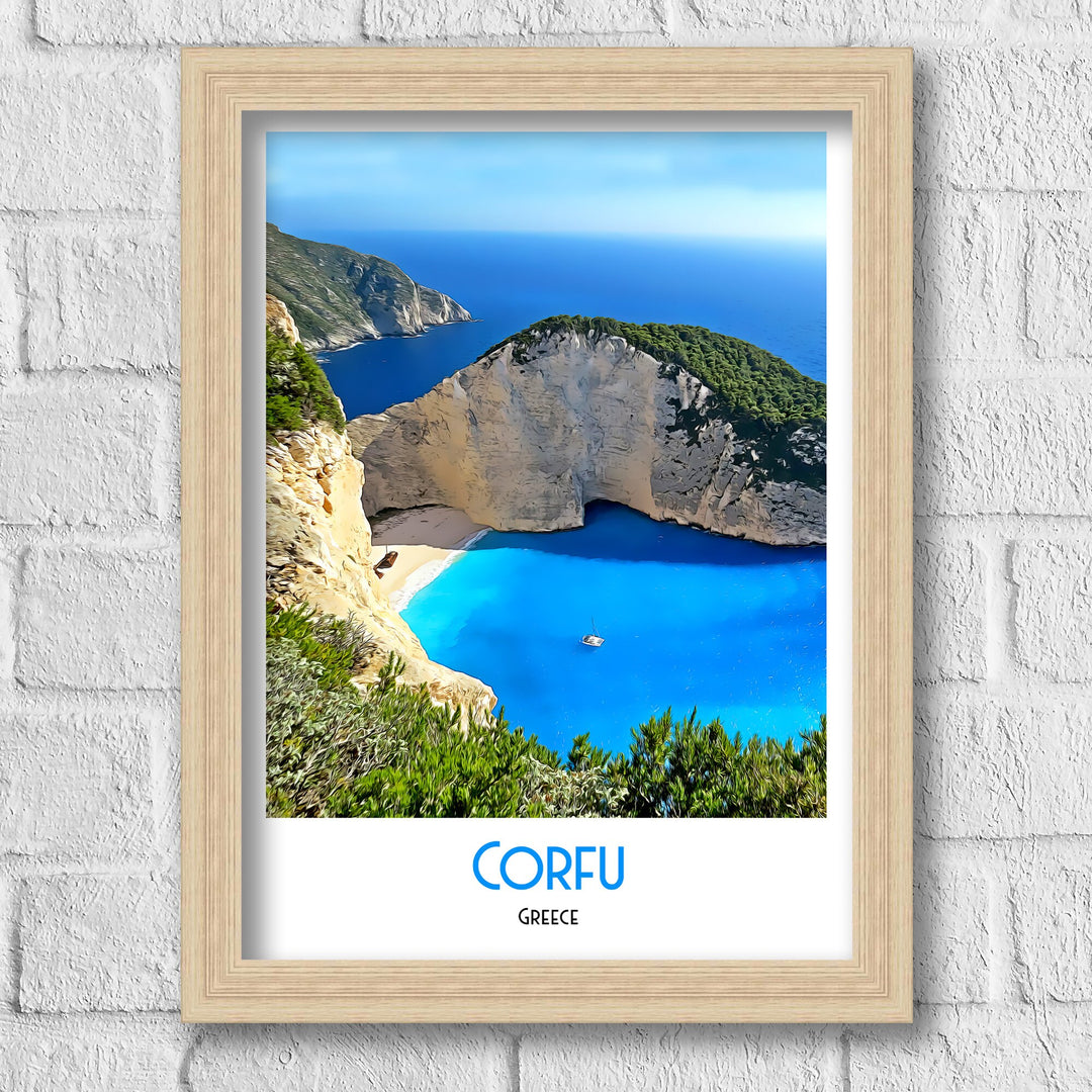 Corfu Poster Poster, Art Print, Corfu, Corfu Art, Corfu Print, Corfu Poster, Corfu Wall Art, Corfu Gift, Greece Print, Greece Poster