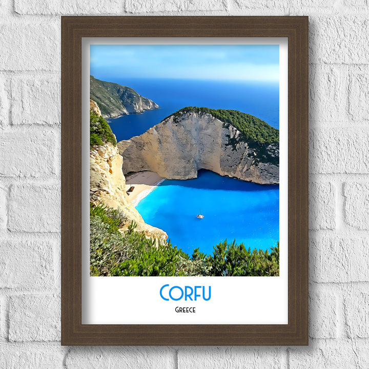 Corfu Poster Poster, Art Print, Corfu, Corfu Art, Corfu Print, Corfu Poster, Corfu Wall Art, Corfu Gift, Greece Print, Greece Poster