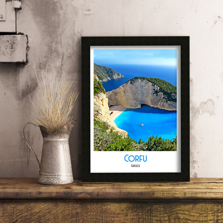 Corfu Poster Poster, Art Print, Corfu, Corfu Art, Corfu Print, Corfu Poster, Corfu Wall Art, Corfu Gift, Greece Print, Greece Poster