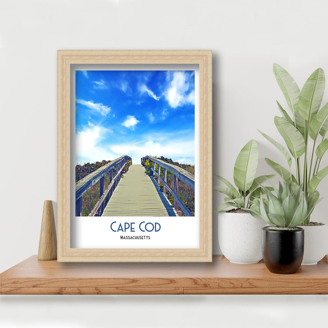 Cape Cod Print, Cape Cod Travel Poster, Cape Cod Art, Cape Cod Wall Art, Travel Poster Print, Vintage Travel Print