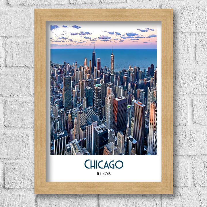 Chicago Print, Chicago Travel Poster, Chicago Art, Chicago Wall Art, Travel Poster Print, Vintage Travel Print