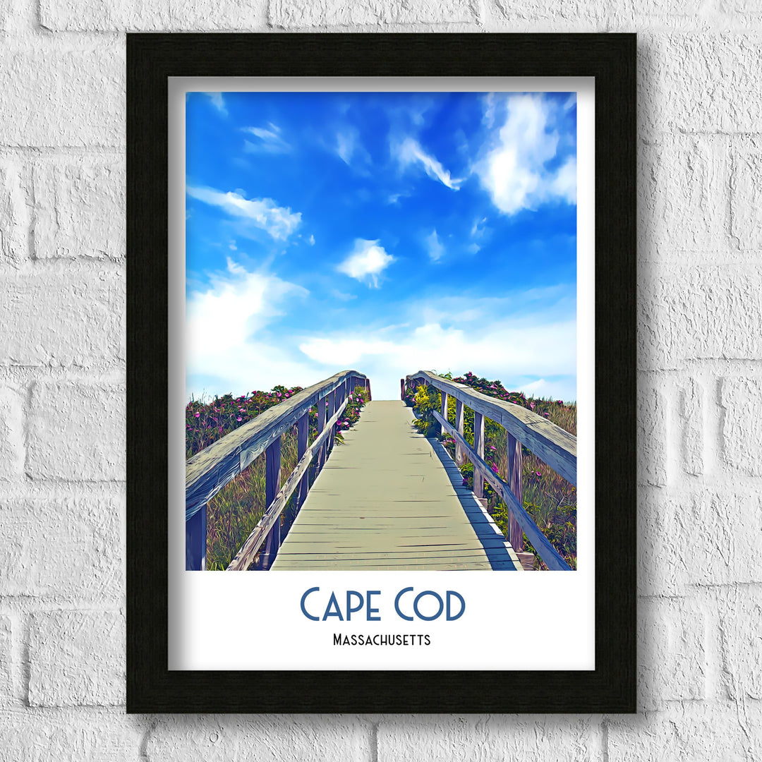 Cape Cod Print, Cape Cod Travel Poster, Cape Cod Art, Cape Cod Wall Art, Travel Poster Print, Vintage Travel Print