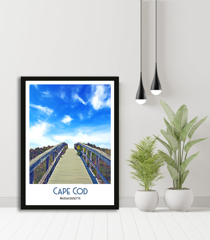 Cape Cod Print, Cape Cod Travel Poster, Cape Cod Art, Cape Cod Wall Art, Travel Poster Print, Vintage Travel Print